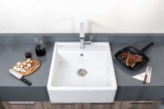 Nuevo Neron 60 Seramik Çiftlik Tipi Evye Basalt