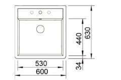 Nuevo Neron 60 Seramik Çiftlik Tipi Evye Basalt