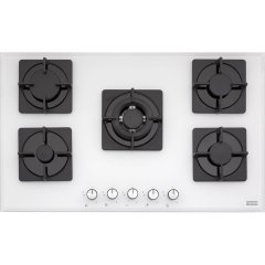 Franke 5 Gözlü, Gaz Emniyetli, Beyaz Cam Ocak, Glass Lınear Square Fhns 905 4G Tc Wh C Beyaz Cam