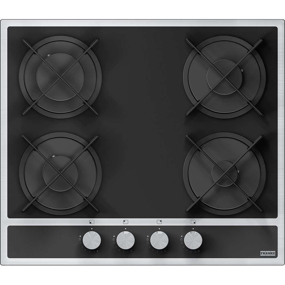 Franke Siyah Cam 4 Gözlü, Gaz Emniyetli, Ocak Marıs Fhma 604 4G Ml E Inox+Black Glass