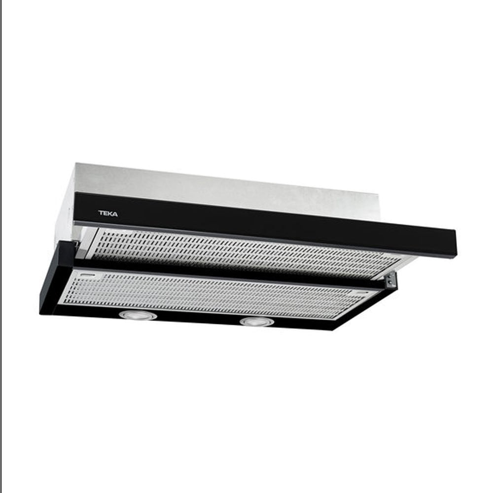 Teka 60 Cm Sürgülü Aspiratör, 2 + 1 (Yoğun) Kademe, 358 m3/h Hava Emiş Gücü (yoğun), 61 dB ses seviyesi (maks), Siyah Renk, CNL 6400 SİYAH