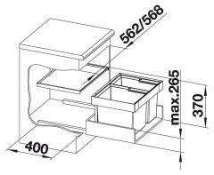 BLANCO FLEXON II 60/2 Evye Dolabı