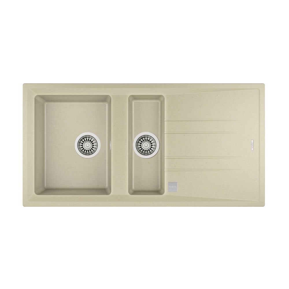 Teka 1,5 Gözlü Tegranite Eviye, Sağ - Sol Damlalıklı, 60 Cm, Darbe Ve Isıya Dayanıklı Yüzey, Topasbeige Renk, Stone 60 B-TG