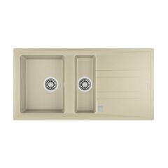 Teka 1,5 Gözlü Tegranite Eviye, Sağ - Sol Damlalıklı, 60 Cm, Darbe Ve Isıya Dayanıklı Yüzey, Topasbeige Renk, Stone 60 B-TG