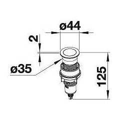 Blanco 1233696 Gelişmiş Pushcontrol Açılır Atık Kontrolü - Paslanmaz Çelik