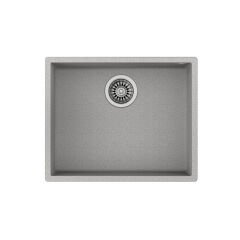 Teka Tek Gözlü Eviye, 50 Cm, Darbe Ve Isıya Dayanıklı Yüzey, Damlalıksız, Tezgah Altı, Stone Grey Renk, Square 50.40 TG