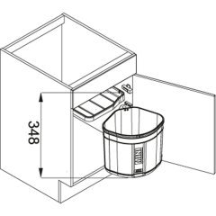 Franke Ankastre Çöp Kovası, Mini Sorter, 17,5L,