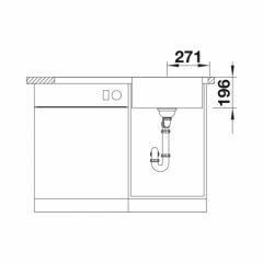 BLANCO DIVON II 5 S - IF SOL DAMLALIK PASLANMAZ ÇELİK