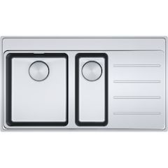 Franke Mythos, MYX 251 Tezgah Üstü yada Tezgaha Sıfır, 860x520 mm, ınox, 1,5 Gözlü Sağ Damlalıklı