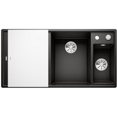 BLANCO AXIA III 6 S Cam Kesma Tahtalı SOL DAMLALIK SİYAH