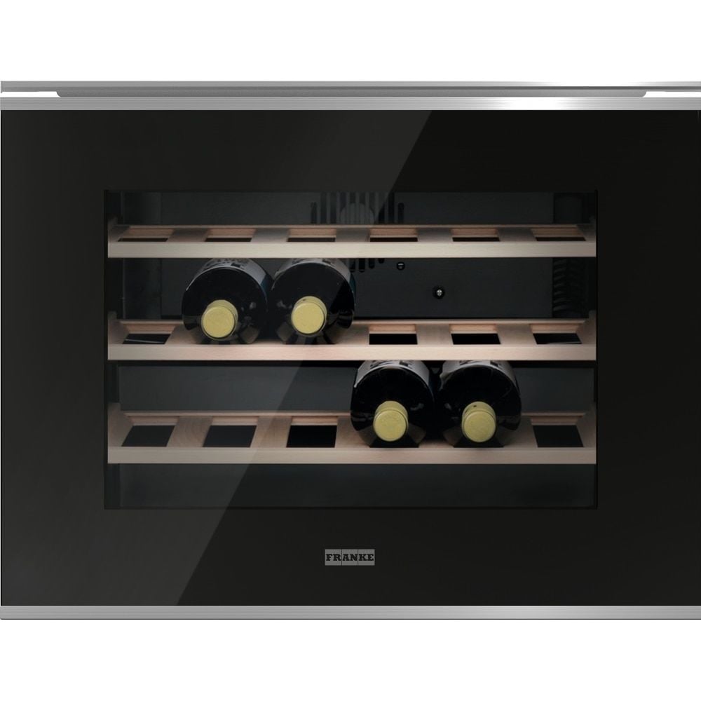 Franke FMY 24 WCR N XS 24 Şişe Kapasiteli, Black+Inox Frame, Ankastre Şaraplık Soğutucu