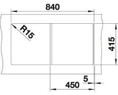 BLANCO FAVUM 45 S Anthracite Evye