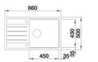 BLANCO LEGRA XL 6 S Alu Metalik Evye