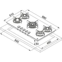 FRANKE BLACK ANKASTRE SET - FCR 925 TC BK/XS DAVLUMBAZ FHCR 905 4G TC HE BK C OCAK FMA 86 H XS FIRIN