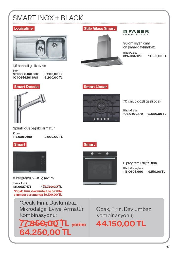 FRANKE SİYAH ANKASTRE SET - FABER SMART X/V A90 DAVLUMBAZ FHNG 705 4G TC BK C OCAK FSM 86 H XS FIRIN