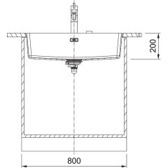 Franke Evye, Tezgah Altı, Granit MRG 210/110-72 Fragranite Stone Grey