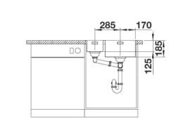 SOLIS 340/180-IF/A  Büyük Göz Sağ Paslanmaz Çelik Evye