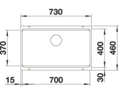 BLANCO ETAGON 700-U  Alı Metalik Evye