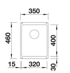 BLANCO SUBLINE 320 - U  Kahve Evye
