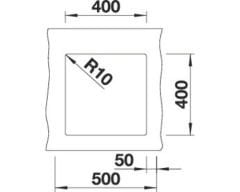 BLANCO SUBLINE 400 - U  Alu Metalik Evye