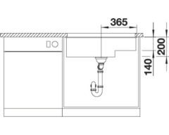 BLANCO SUBLINE 700 - U Level  Volkan Gri Evye