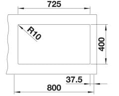 BLANCO SUBLINE 430/270-U  Kahve Evye