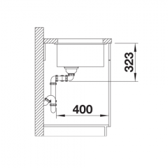 BLANCO SUBLINE 350/350 - U  Kaya Gri Evye