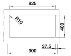 BLANCO SUBLINE 480/320-U  Siyah Evye