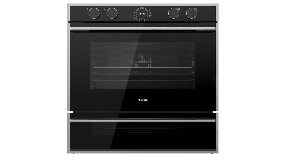 Teka Ankastre Fırın, Doublecook Özellikli, SteamBox Pişirme Kiti,  9 Pişirme Fonksiyonlu, 48 Lt İç Hacim, 2 Izgaralı, Digital Gösterge, Dokunmatik,